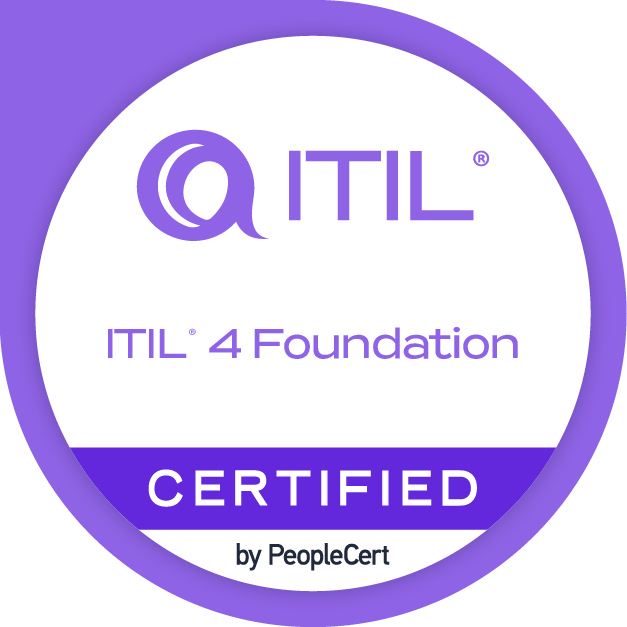 ITIL 4 Foundation certification badge